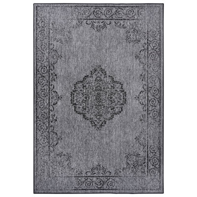 Cebu Flatweave Faded Night Silver Rug