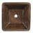 15" Square Skirted Vessel Hammered Copper Sink
