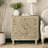 Farmhouse Storage Cabinet With Craft Flower Motif Front
