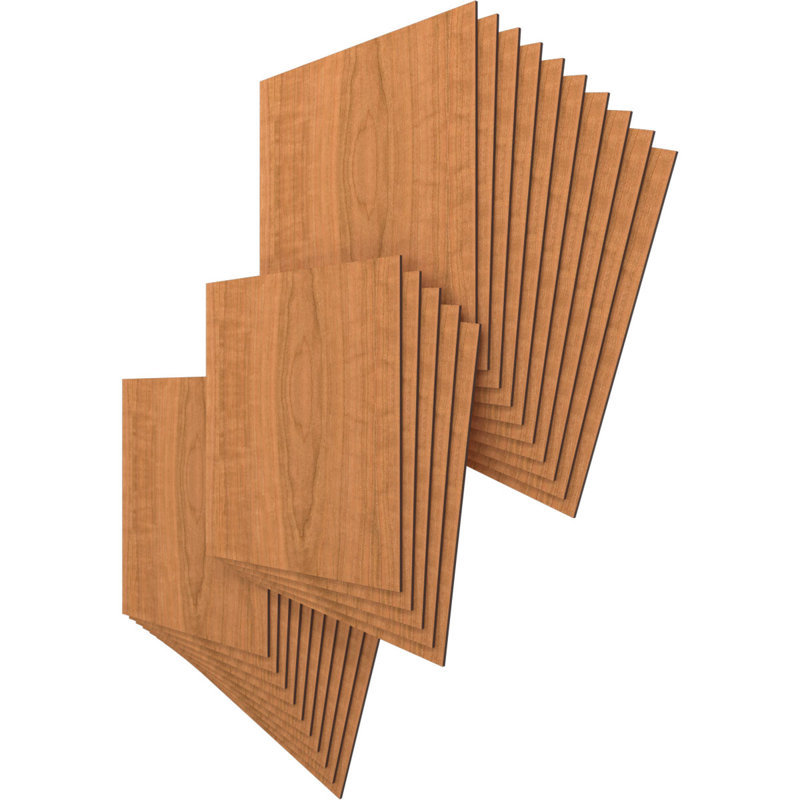 Planches en bois, Cerisier, H 23,75 po x l 23,75 po x P 0,25 po