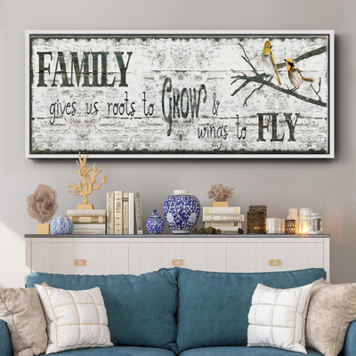 Family Gives Us- Framed Canvas