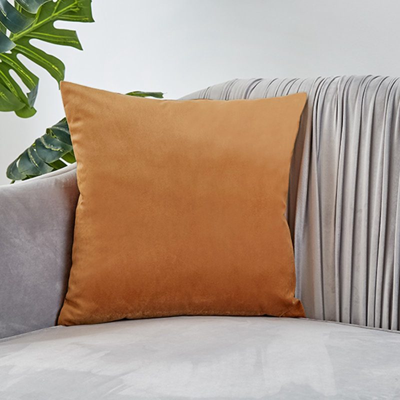 (Couvertures avec insertions) Ensemble de deux coussins décoratifs de 18 po ou 20 po, H 20 po x l 20 po, Peau de taupe