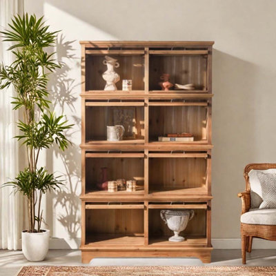 Vintage Glass Display Cabinet Bookcase