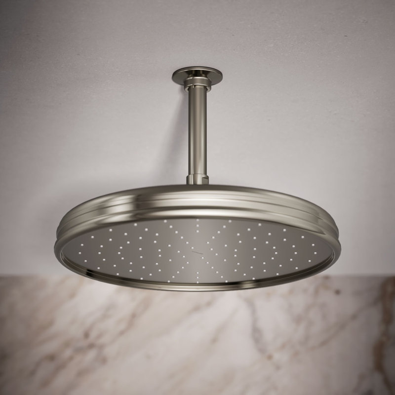 Pomme de douche fixe Rain, Nickel poli éclatant