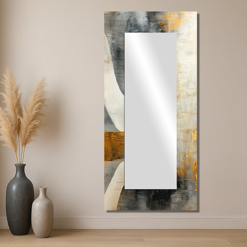 Ephemeral Pathways Of Optical Art - Op Art Mirror For Wall Art Decor - Printed On Metal, 28" x 60"