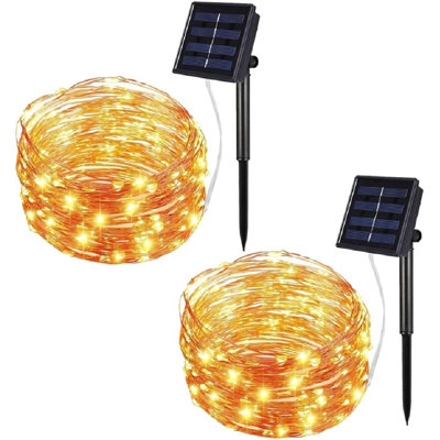 Juta 100 - Bulb 6.42 in. Solar Powered Wide Angle LED String Lights