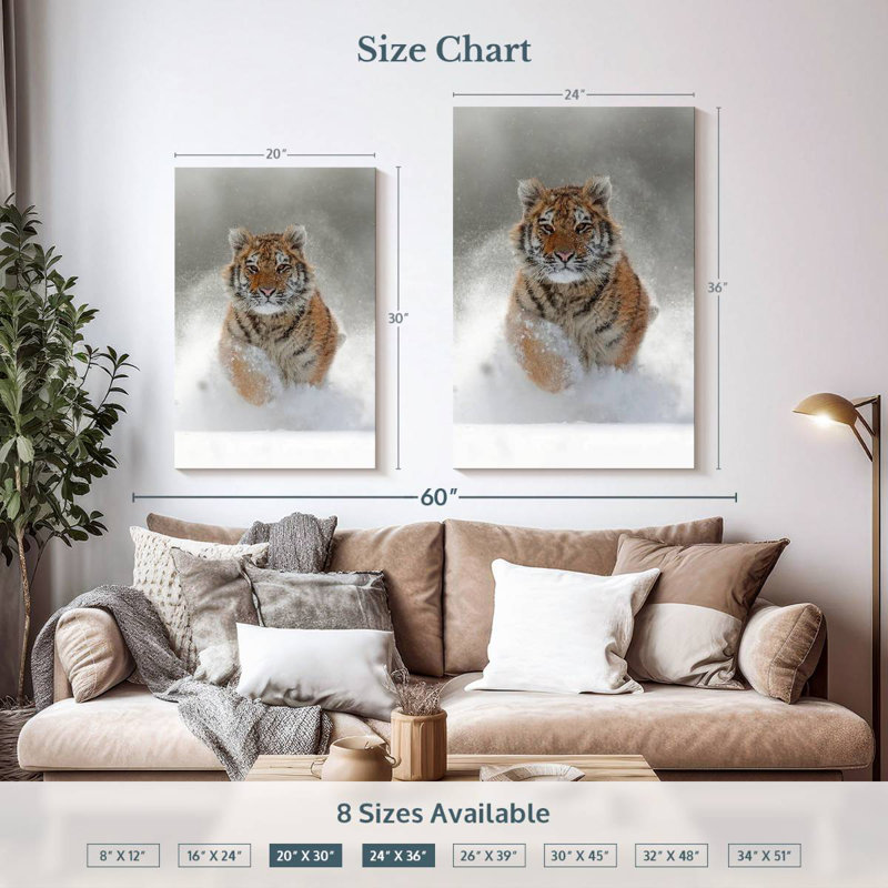 Brampt Amur Tiger, 36" H x 24" W