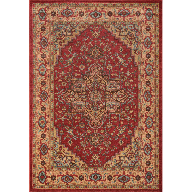 Tapis rouge Halida, Rectangle 9 pi 3 po x 12 pi 6 po