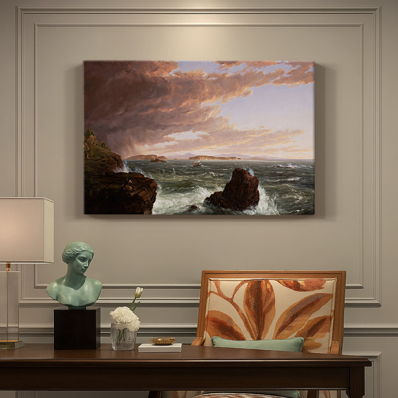 Frenchman's Bay, Mount Desert Island, Maine-Thomas Cole-Gallery, toile tendue - 1844, 18 x 27