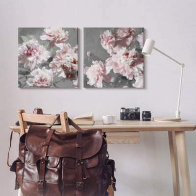 «Blooming Peony Petals», ensemble de 2 reproductions d'art sur toile par Shawna Sullivan