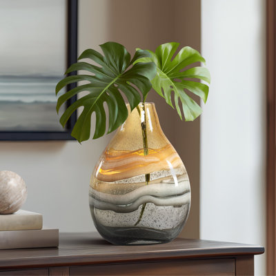 Andrea Swirl Glass Bulb Table Vase