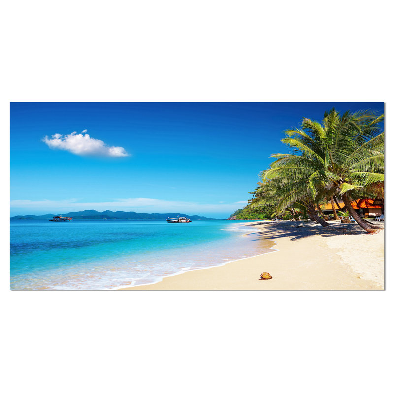 « tropical beach thaïlande », reproduction de photo sur toile tendue, H 16 po x l 32 po