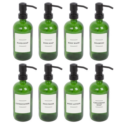 Glass Soap Dispensers with Labels - 500ml