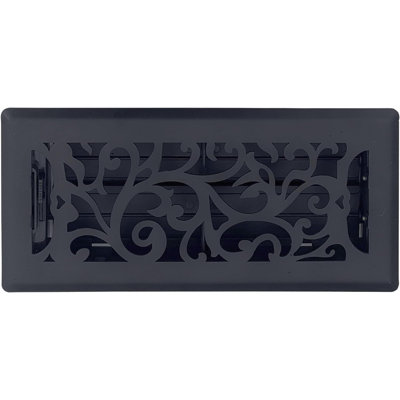 Sierra Grates floral en fonte noire