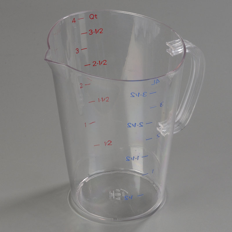 Carlisle Food Service Products 1 -Piece Plastic Stainless Steel Liquid Measuring Cups