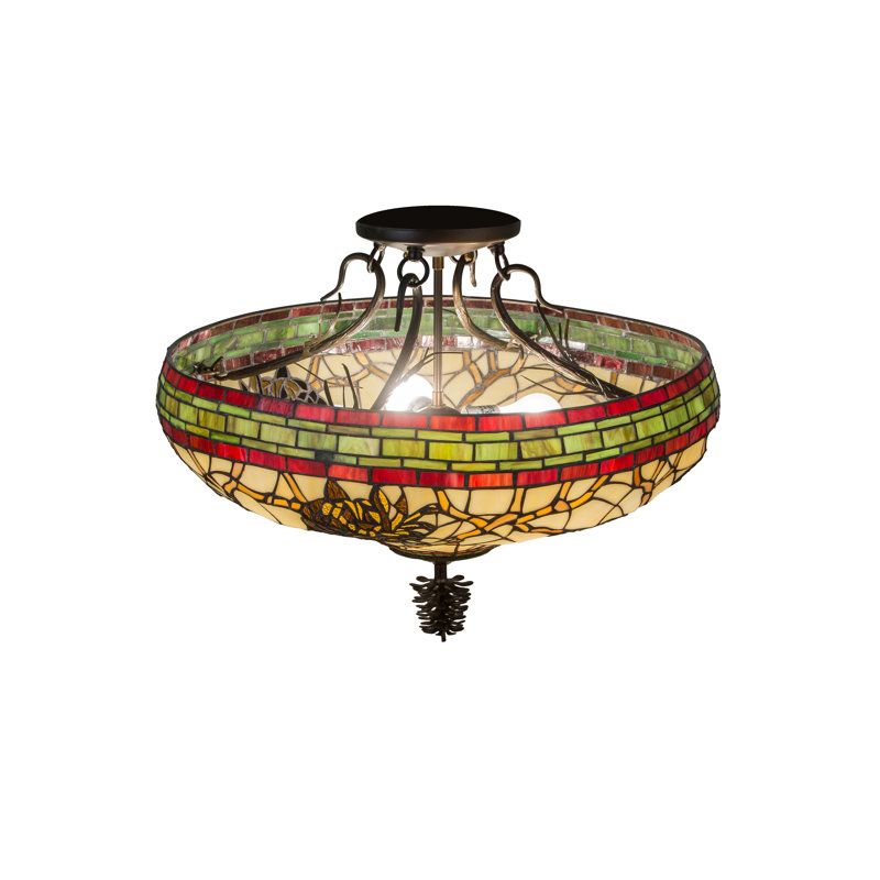 Meyda Tiffany & Stained Glass 4 - Light Semi Flush Mount