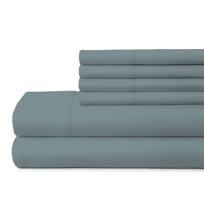 6-Piece Premium Deep Pockets Microfiber Sheet Set, Full, Light Teal