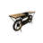 Lobardy 4 Bottle Solid Wood Floor Wine Bottle & Glass Rack in Black