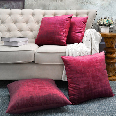  Housse de coussin décoratif en velours texturé