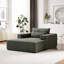 Fauteuil en velours côtelé sans assemblage - Fauteuil moelleux de 75 pouces pour chambre à coucher, coussin, chambre d'armée,-2041589765-2041589767