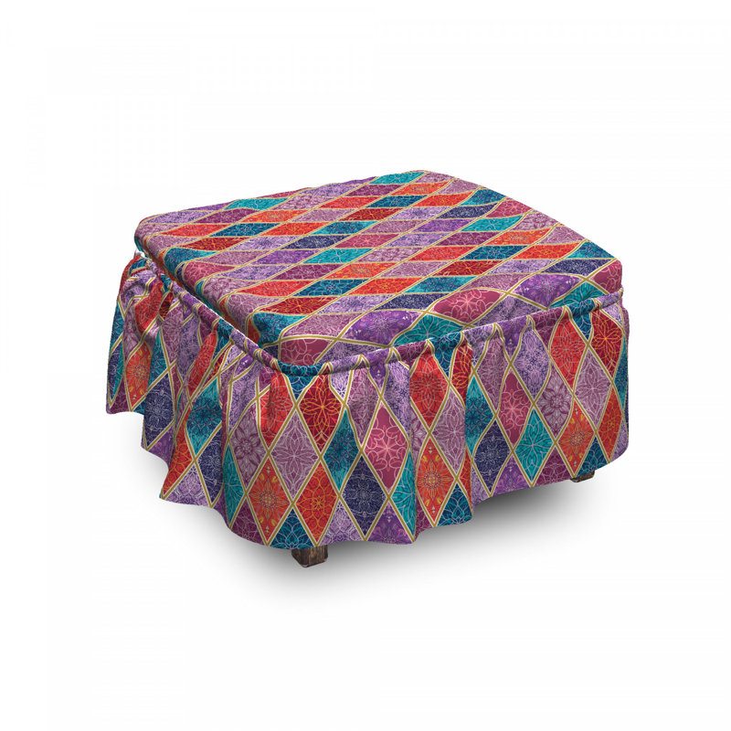 Box Cushion Ottoman Slipcover