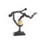 Tripped Up Sculpture-Bronze W/Brass Sphere