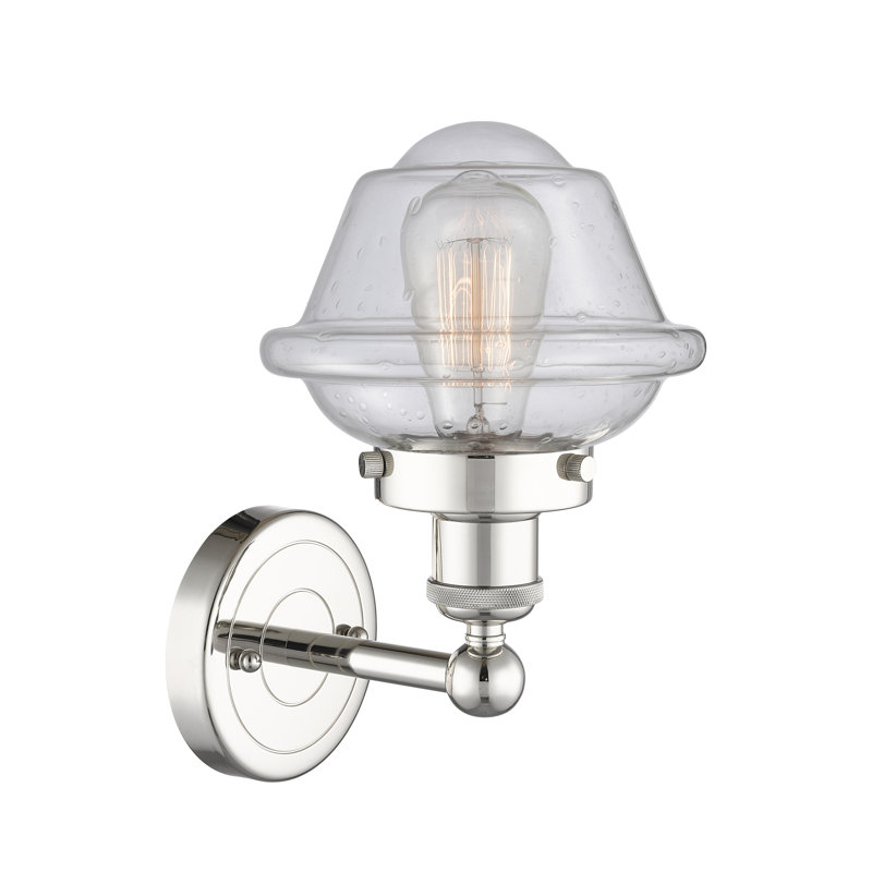Wimer Armed Sconce, Seedy, Polished Nickel