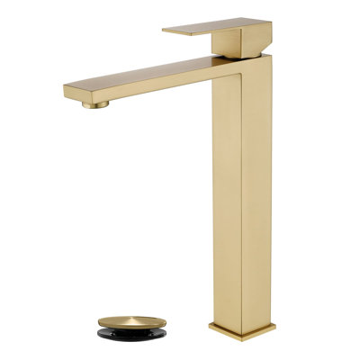 Robinet de lavabo de salle de bain à un trou avec drain escamotable Robinet de lavabo de salle de bain à poignée simple