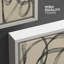 Dessin au trait abstrait sur fond beige - motif mural gribouillis moderne, impression graphique minimaliste encadrée pour intérieurs contemporains ou urbains-114980708-114980709