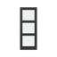 Modern Interior Doors, 32 x 80 MDF Wood 3 Lite Frosted Glass for Home