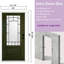 Ensemble de porte d'entrée extérieure en fibre de verre givré 36 "x 80"-110986919