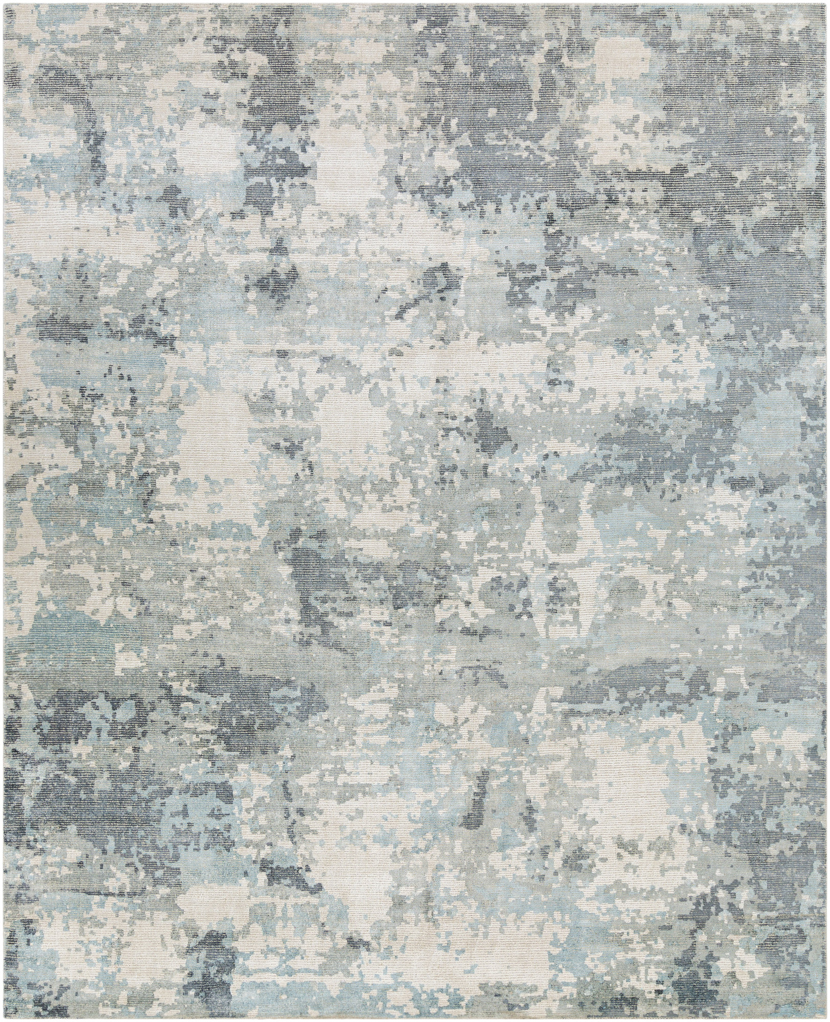 Rcc Rugs 17 Stories Abstract Hand-Knotted Charcoal/Moss Green Area Rug | Wayfair