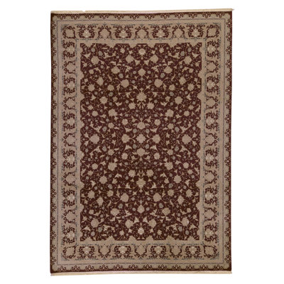 Hand-Knotted High-Quality Wine and Wine Area Rug