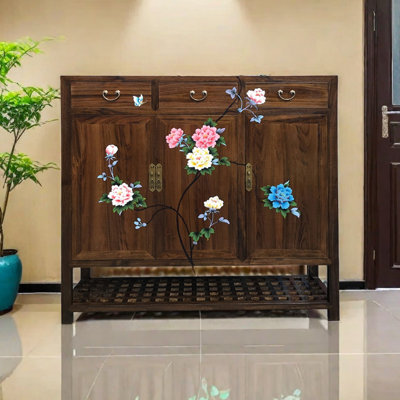 30 Pair Solid Wood Shoe Storage Cabinet