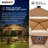 Sunjoy 11x11 ft. Pop Up with Solar LED Lighting, Portable Steel Frame Soft Top , Instant Canopy/Tent with Mesh Netting and Carry Bag-69819659
