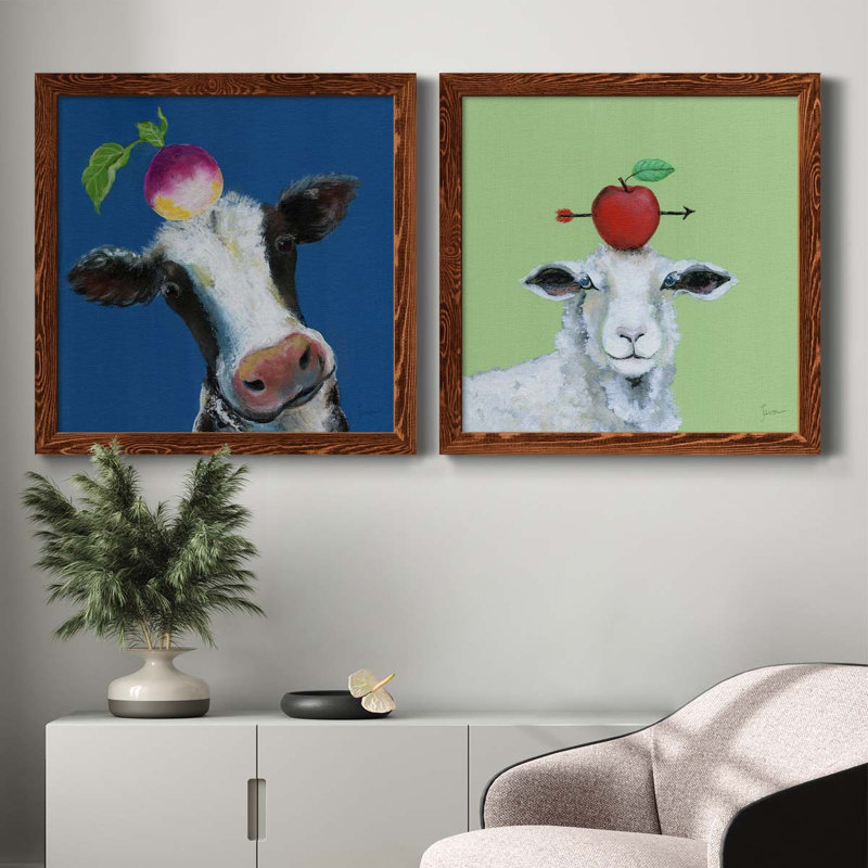 «Playful Nature», ensemble de 2 cadres photo sur toile, H 31,5 po x l 63 po x P 1,5 po, Érable encadré