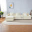 Canapé d'angle surdimensionné 4 places, 143,2 pouces, en boucle blanche, style nuage moderne pour la maison-1968462907