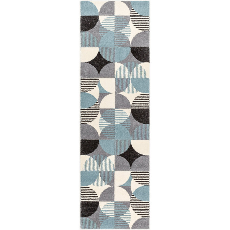 Astrid Geometric Synthetic Area Rug, Runner 67 x 220 cm