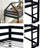  77" Twin Over Twin Floor Bunk Bed with House-Shaped Roof, Solid Wood-2103061314