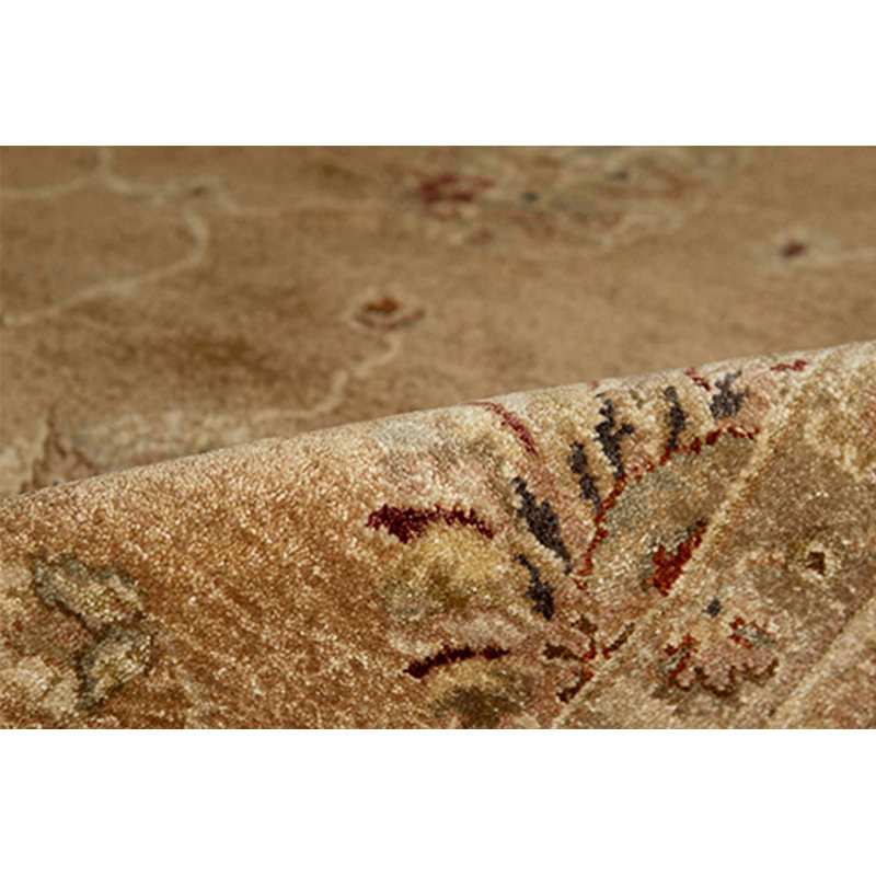 Wool Oriental Area Rug in Camel/Beige