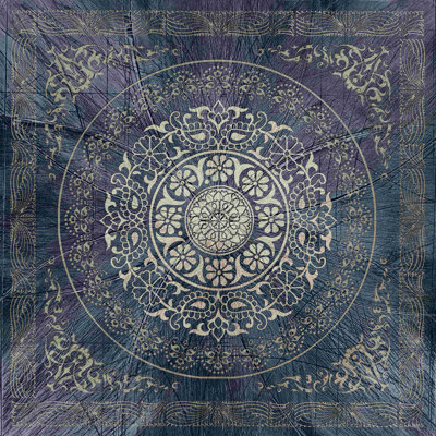 " Navy And Cream Mandala "