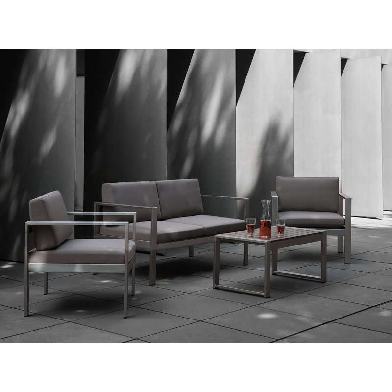 Aanisah 4 Seater Sofa Set, Dark Grey, Dark Grey