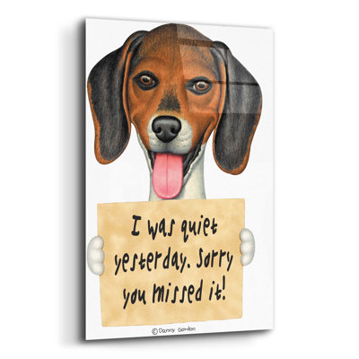 " Tri Color Beagle With Sign "