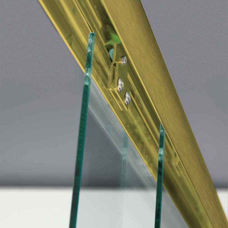 Double porte de baignoire coulissante de 56 à 60 po de largeur x 60 po de hauteur | Verre trempé transparent de 1/4 po (6 mm), résistant à l'explosion et sécuritaire