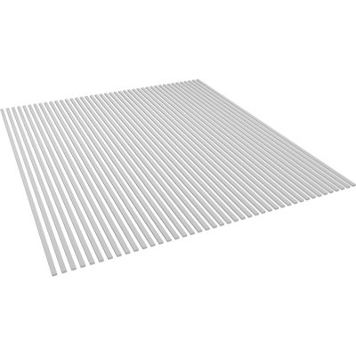 94"H x 1/2"T PVC Adjustable Slat Wall Panel Kit w/ 1"W Slats, Unfinished (contains 42 Slats)
