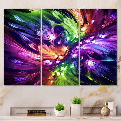 Mauve et vert fractal Fusion IV - impression d'art mural fractal