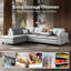 Canapé modulaire surdimensionné en cuir 97,5 po, canapé en L-826158295