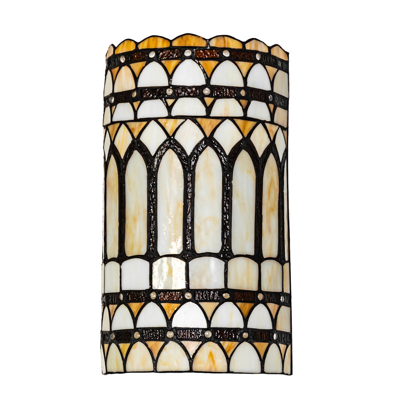 2 - Light Flush Mounted Sconce, Beige/Yellow/White/Amber