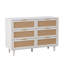 Armoire de rangement en rotin 6 tiroirs