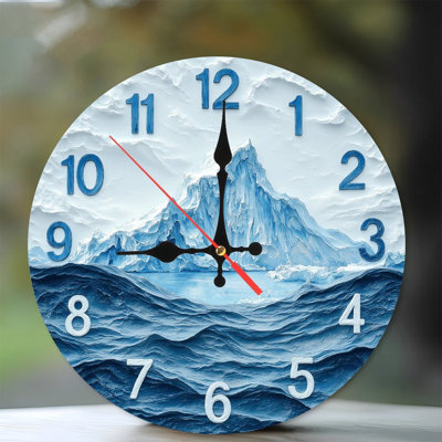 Ocean Wave Mountain Clock Wall Decor
